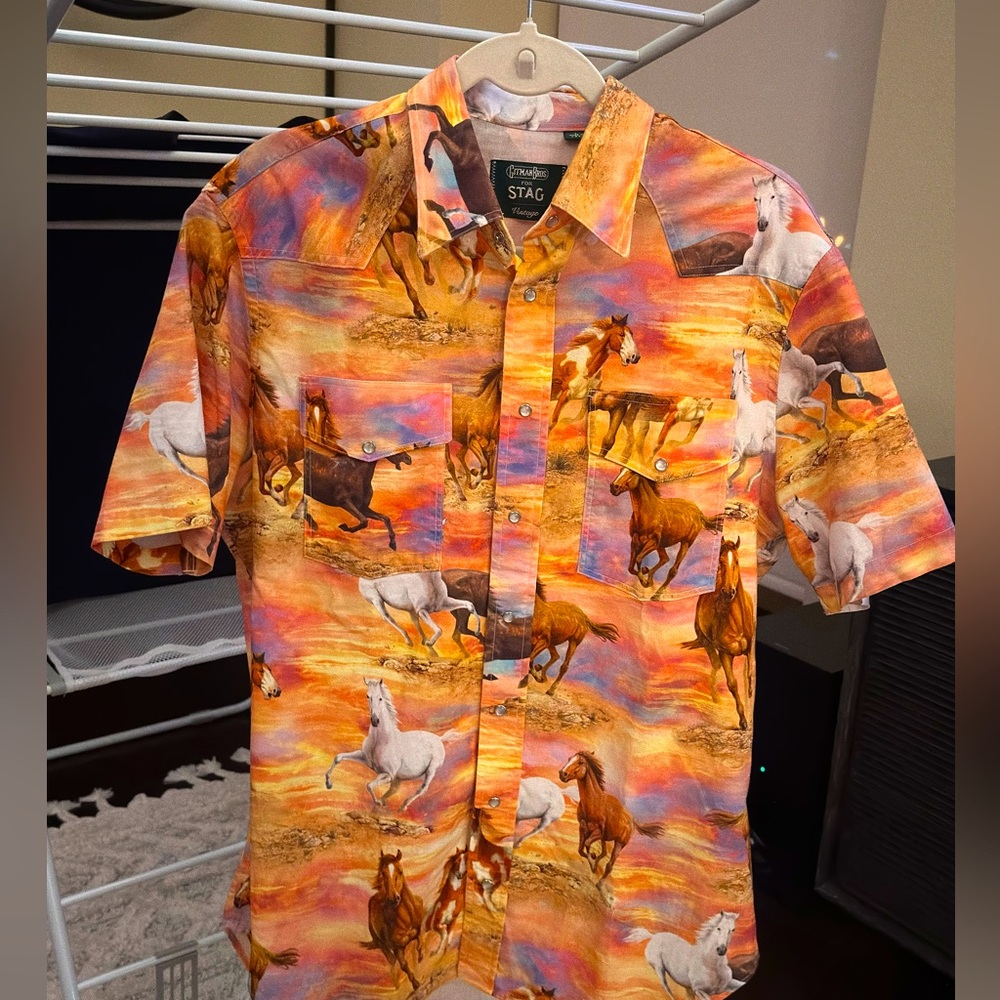 Gitman vintage short sleeve shirt large